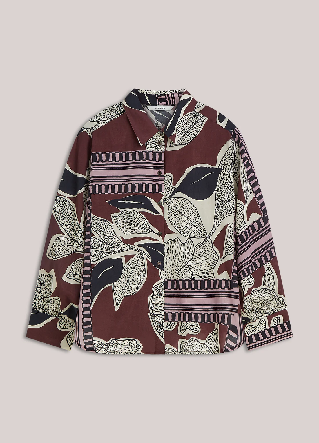 Summum W26 2s3561 Blouse scarf print multicolour - Afbeelding 2