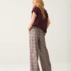 Summum W26 4s3040 Trousers check burgundy multicolour - Afbeelding 6