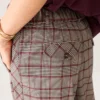 Summum W26 4s3040 Trousers check burgundy multicolour - Afbeelding 5