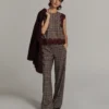 Summum W26 4s3040 Trousers check burgundy multicolour - Afbeelding 4