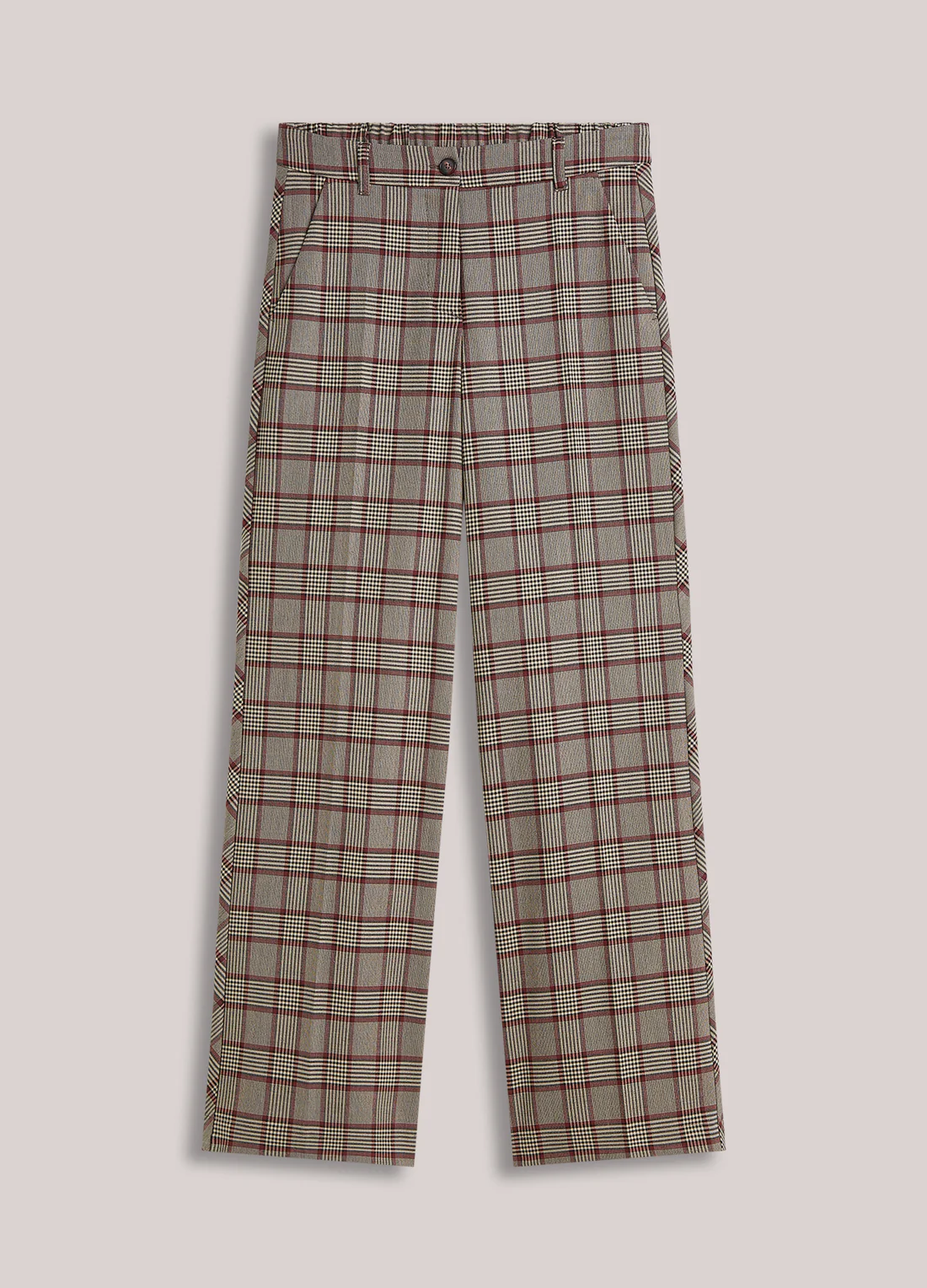 Summum W26 4s3040 Trousers check burgundy multicolour - Afbeelding 2