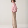 Summum W26 4s3047 Trouseres wide leg will melange light taupe - Afbeelding 4