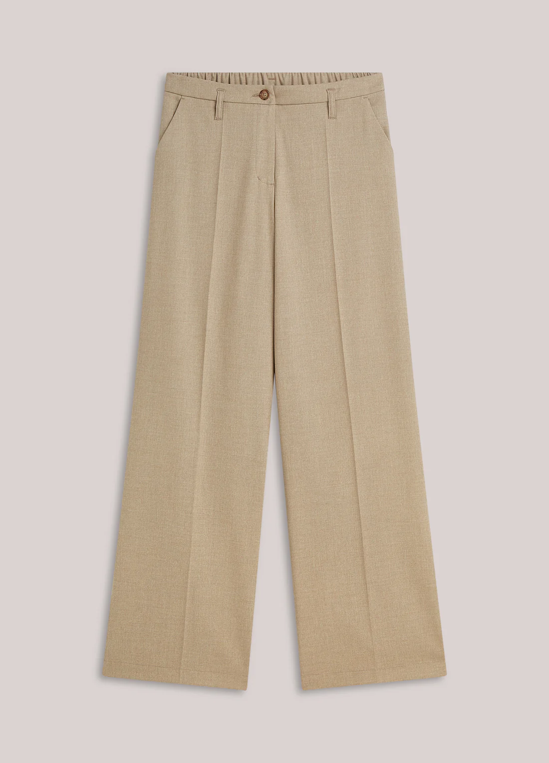 Summum W26 4s3047 Trouseres wide leg will melange light taupe - Afbeelding 2