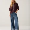 Summum W26 7s5844 Puff sleeve cardigan cozy melange knit dark burgundy
