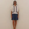 By-Bar W26 Pre-Fall Jela embroidery blouse sand - Afbeelding 4