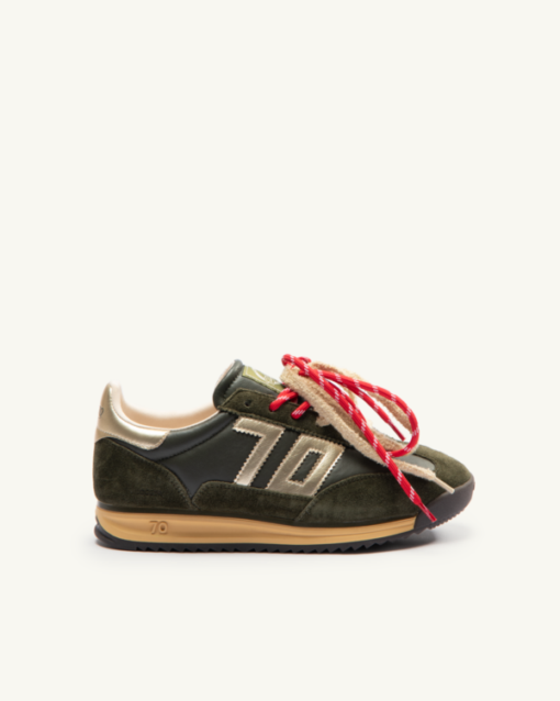 Back70 Jogger FW26-N101 spongy nappa forest/gold