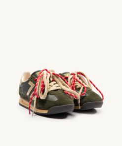 Alternative view of Back70 Jogger FW26-N101 spongy nappa forest/gold