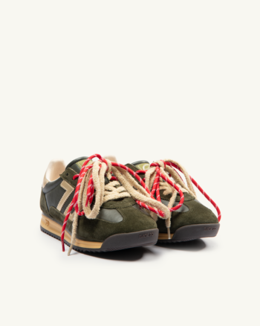 Alternative view of Back70 Jogger FW26-N101 spongy nappa forest/gold