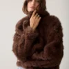 Summum W26 1s1320 Jacket soft faux fur dark chocolate