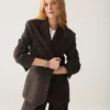 Summum W26 1S1325 Blazer viscose blend dark chocolate - Afbeelding 3