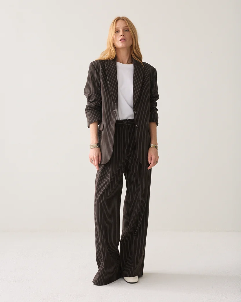 Summum W26 1S1325 Blazer viscose blend dark chocolate - Afbeelding 7