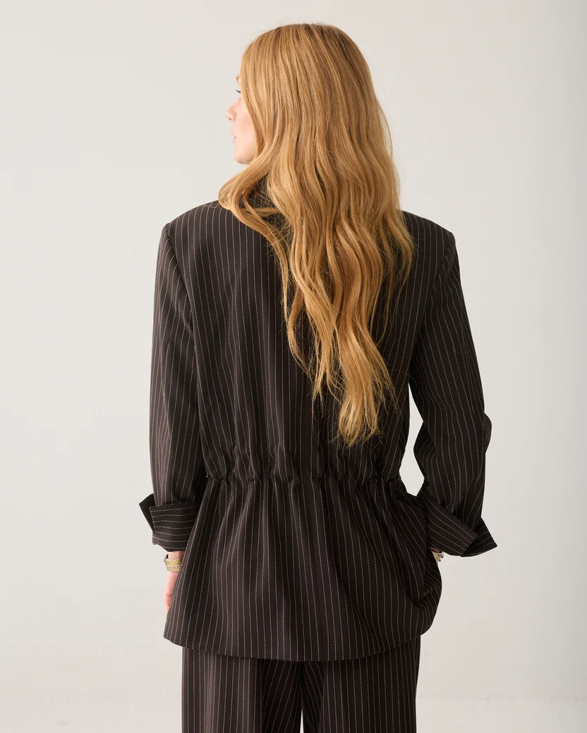Summum W26 1S1325 Blazer viscose blend dark chocolate - Afbeelding 6