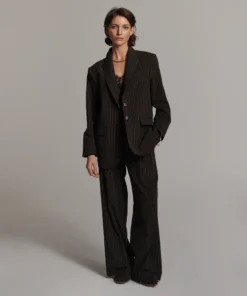 Summum W26 1S1325 Blazer viscose blend dark chocolate