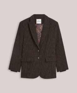 Alternative view of Summum W26 1S1325 Blazer viscose blend dark chocolate
