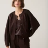 Summum W26 1s1326 Jacket punto milano dark chocolate - Afbeelding 3