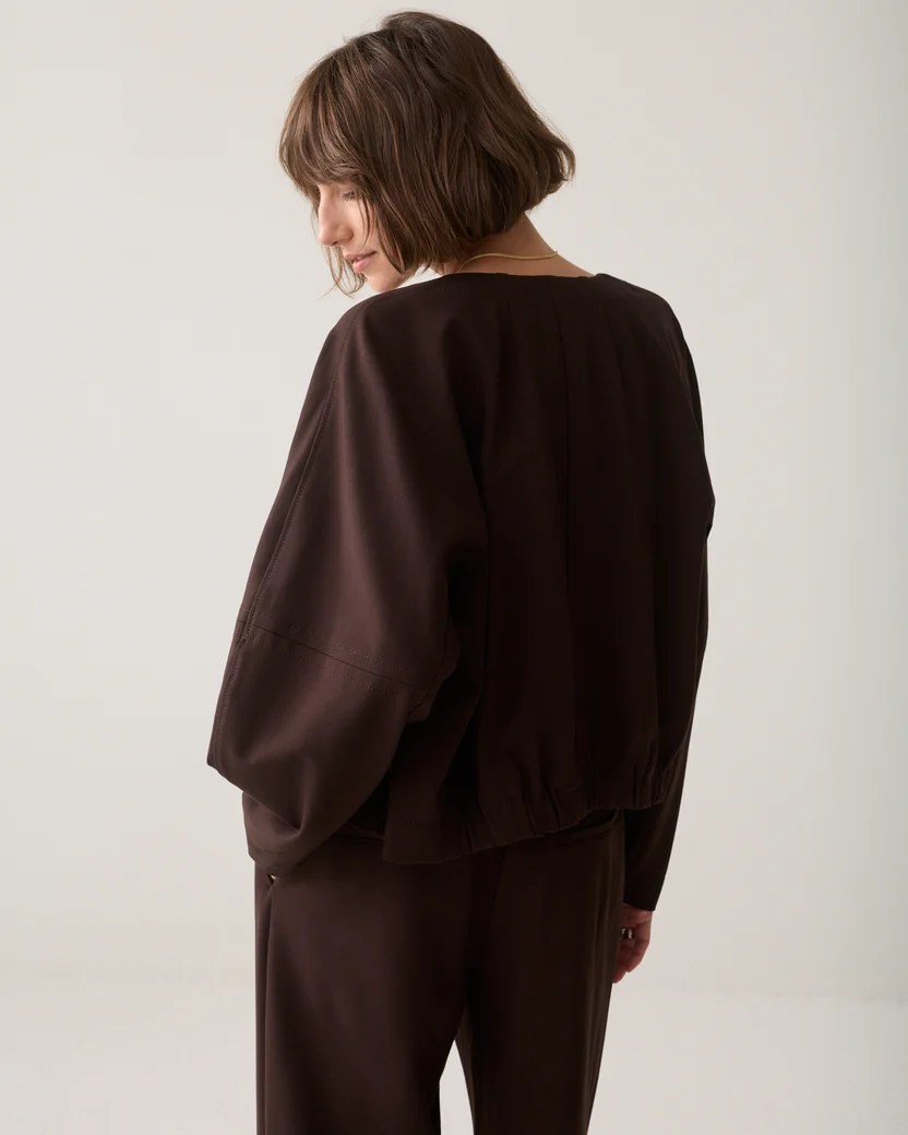 Summum W26 1s1326 Jacket punto milano dark chocolate - Afbeelding 6