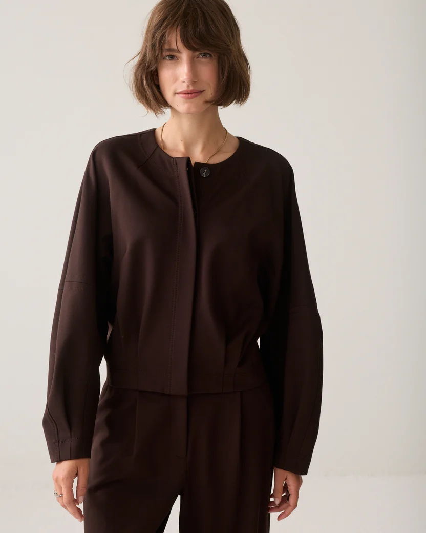 Summum W26 1s1326 Jacket punto milano dark chocolate - Afbeelding 4