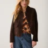 Summum W26 1s1335 Jacket suede dark chocolate - Afbeelding 3