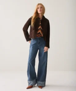 Summum W26 1s1335 Jacket suede dark chocolate