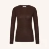 By-Bar W26 basic ls melange stripe top coffee bean - Afbeelding 2