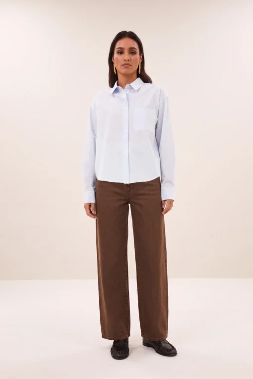 By-Bar W26 lise chambray blouse light blue