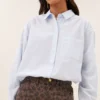 By-Bar W26 lise chambray blouse light blue - Afbeelding 6
