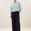 By-Bar W26 sarah short sea blouse green sea stripe