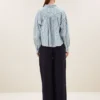 By-Bar W26 sarah short sea blouse green sea stripe - Afbeelding 4