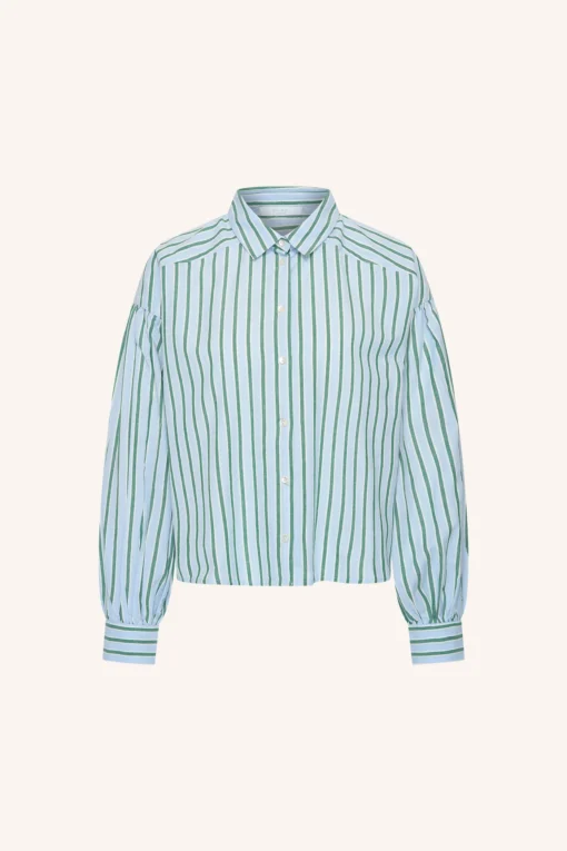Alternative view of By-Bar W26 sarah short sea blouse green sea stripe