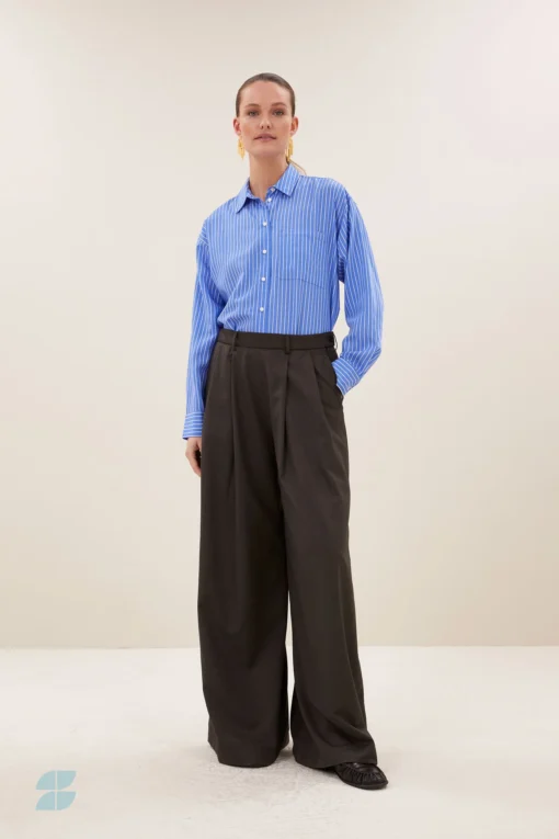 By-Bar W26 lise stripe blouse azul blue stripe