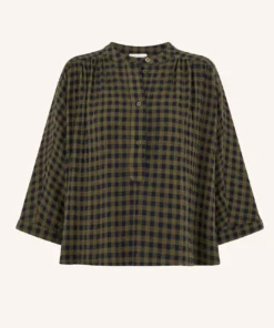 Alternative view of By-Bar W26 jess blouse olive check