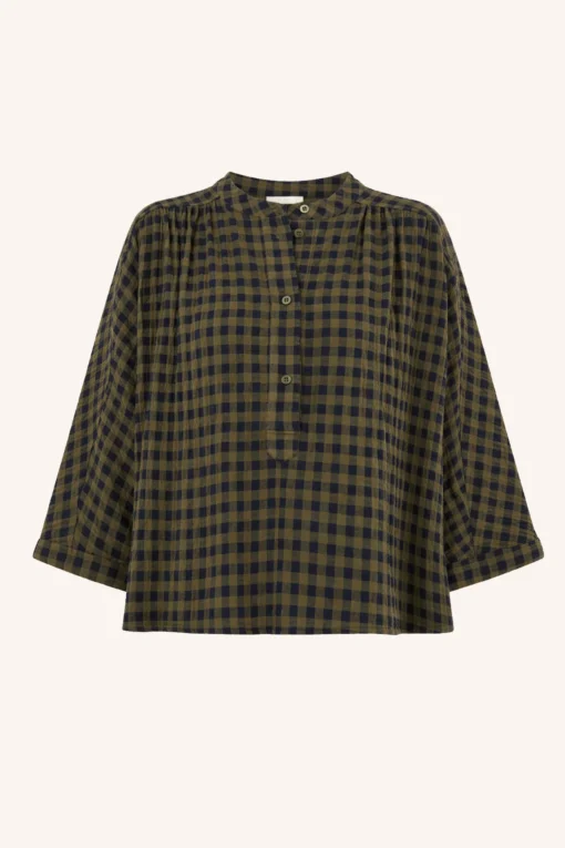 Alternative view of By-Bar W26 jess blouse olive check