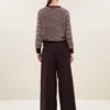 By-Bar W26 sally stripe pullover burgundy crush stripe - Afbeelding 3