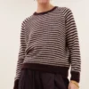 By-Bar W26 sally stripe pullover burgundy crush stripe - Afbeelding 5