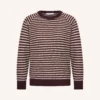By-Bar W26 sally stripe pullover burgundy crush stripe - Afbeelding 2