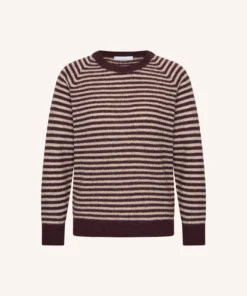 Alternative view of By-Bar W26 sally stripe pullover burgundy crush stripe
