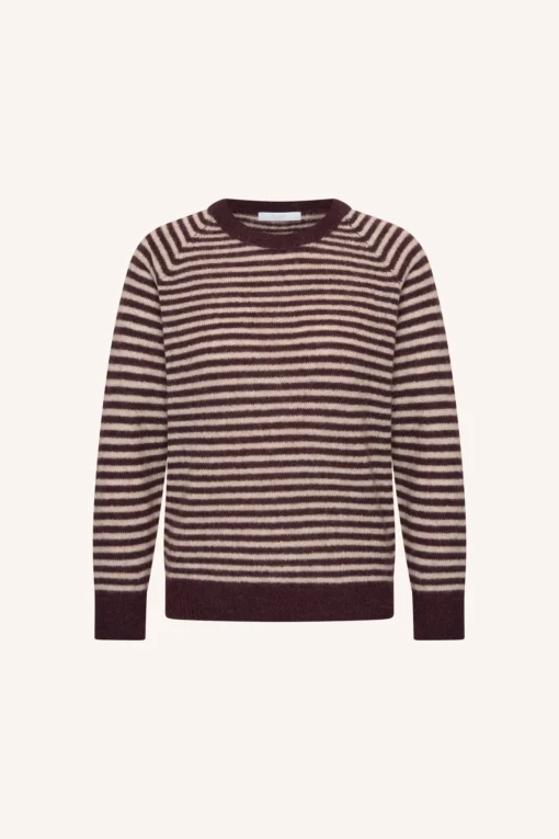 Alternative view of By-Bar W26 sally stripe pullover burgundy crush stripe