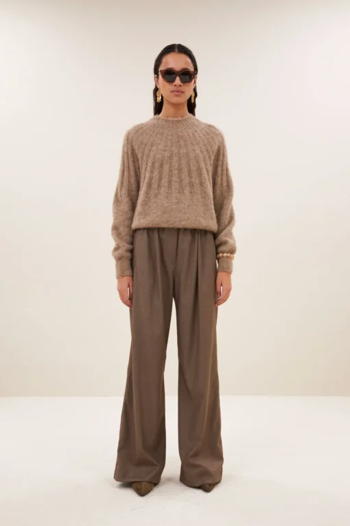 By-Bar W26 benji melange pants biscuit melee