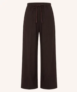 Alternative view of By-Bar W26 pelle pinstripe pants brown pinstripe
