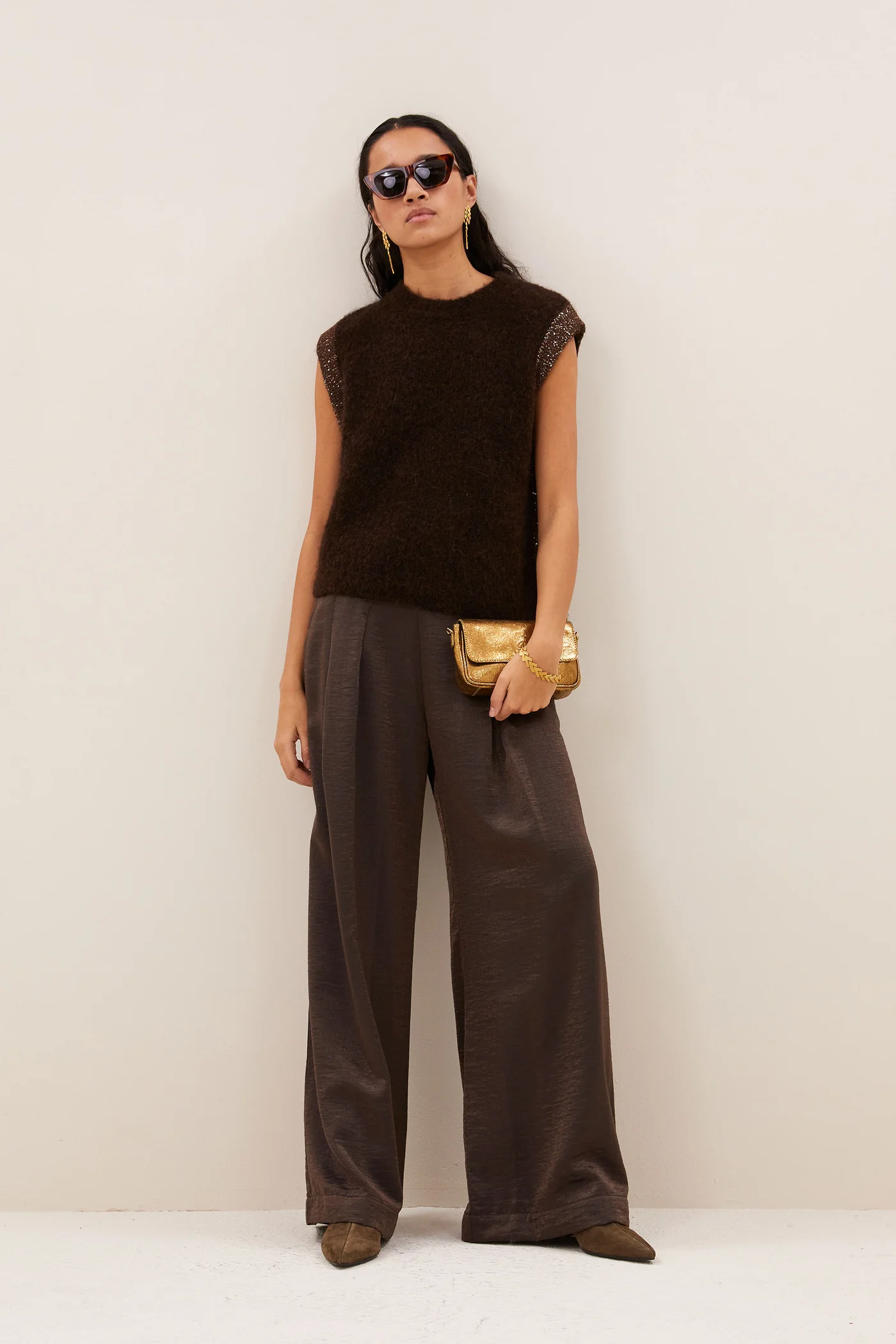 By-Bar W26 lodi metallic pants bronze