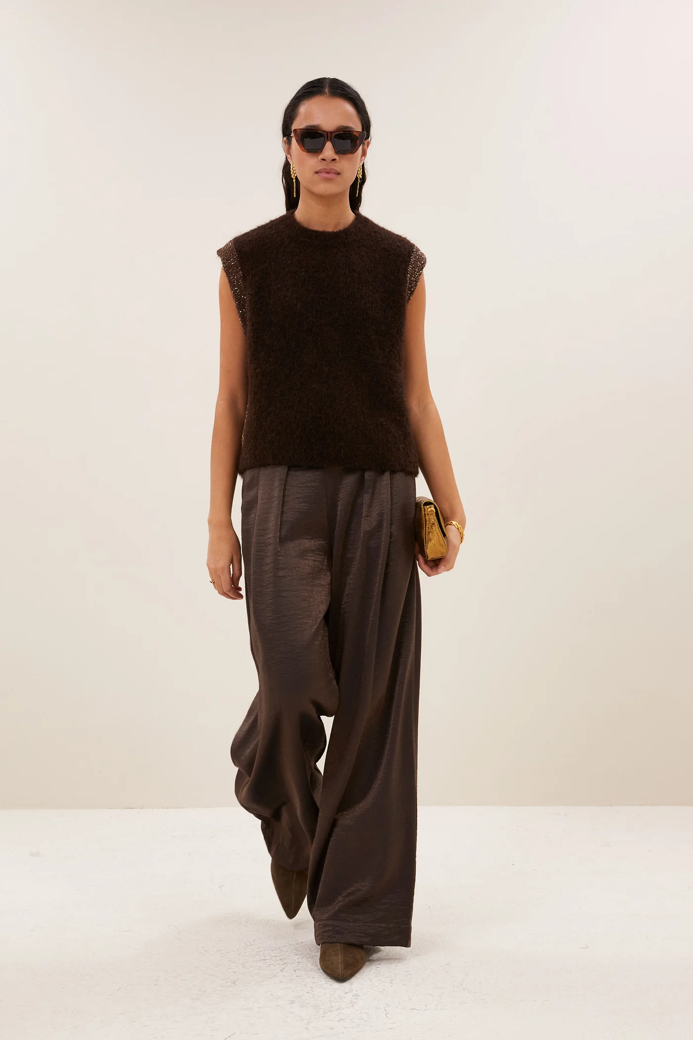 By-Bar W26 lodi metallic pants bronze - Afbeelding 4