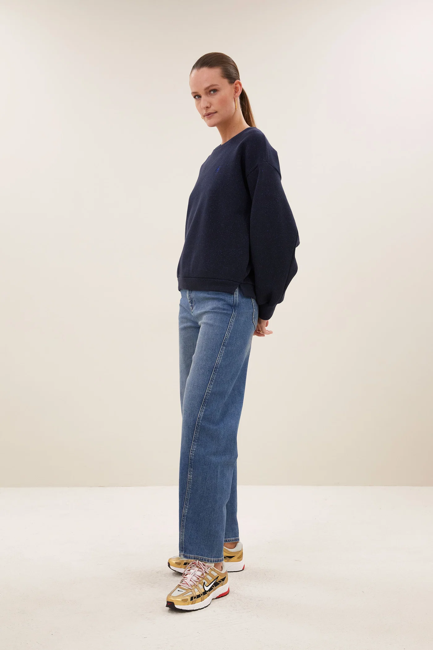 By-Bar W26 lili sparkle sweater midnight - Afbeelding 4