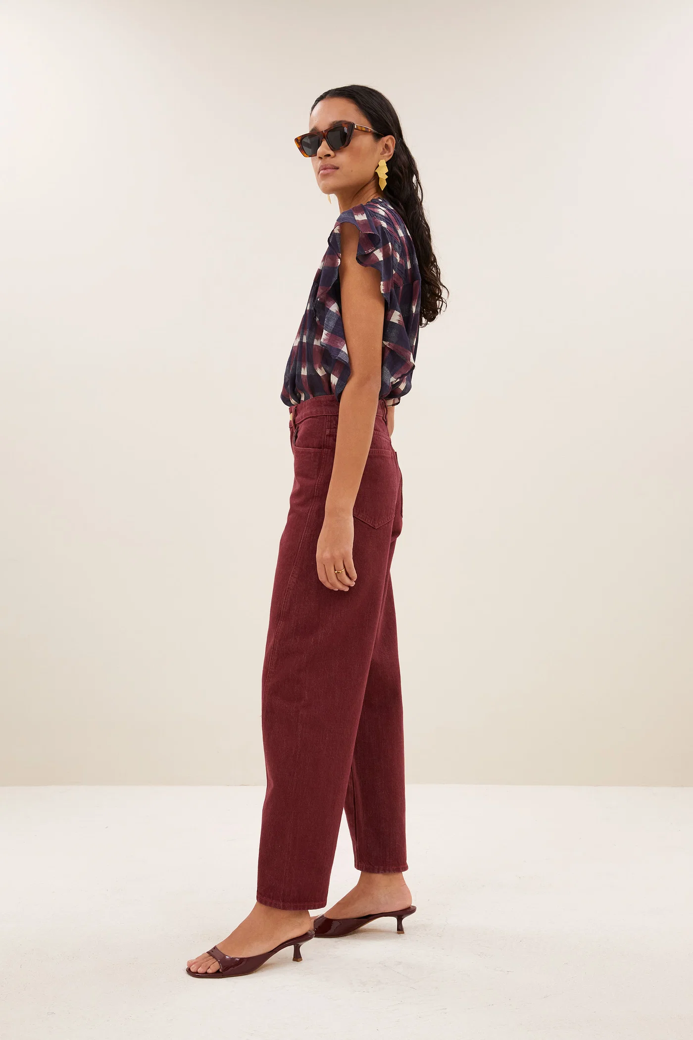 By-Bar W26 Begum wine jeans - Afbeelding 5