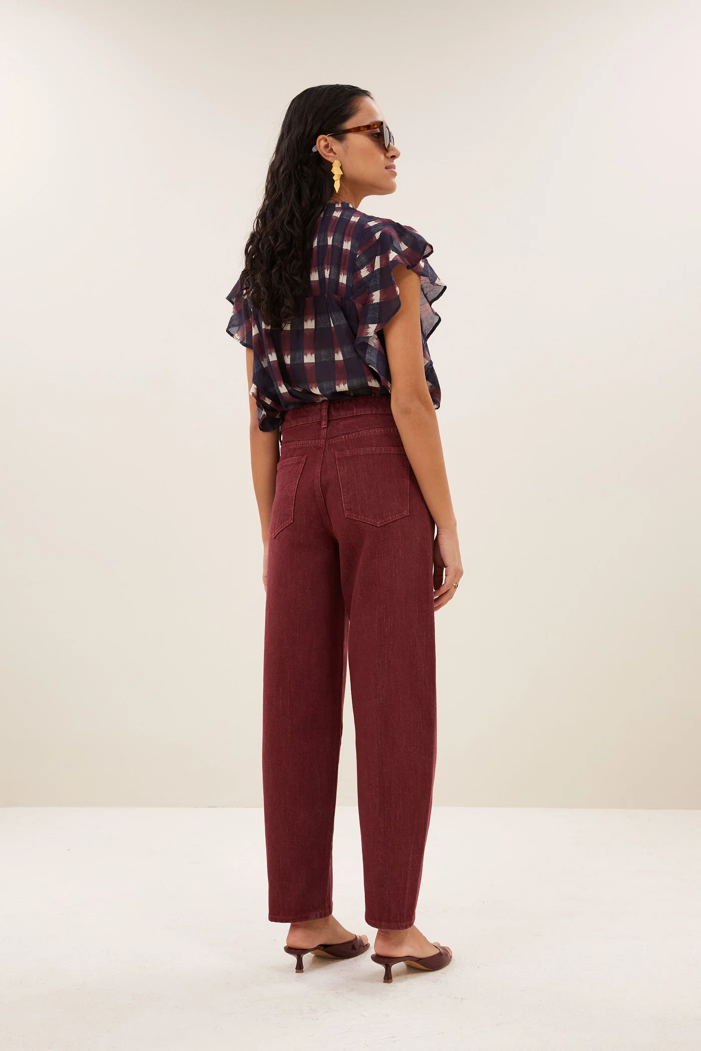 By-Bar W26 Begum wine jeans - Afbeelding 6