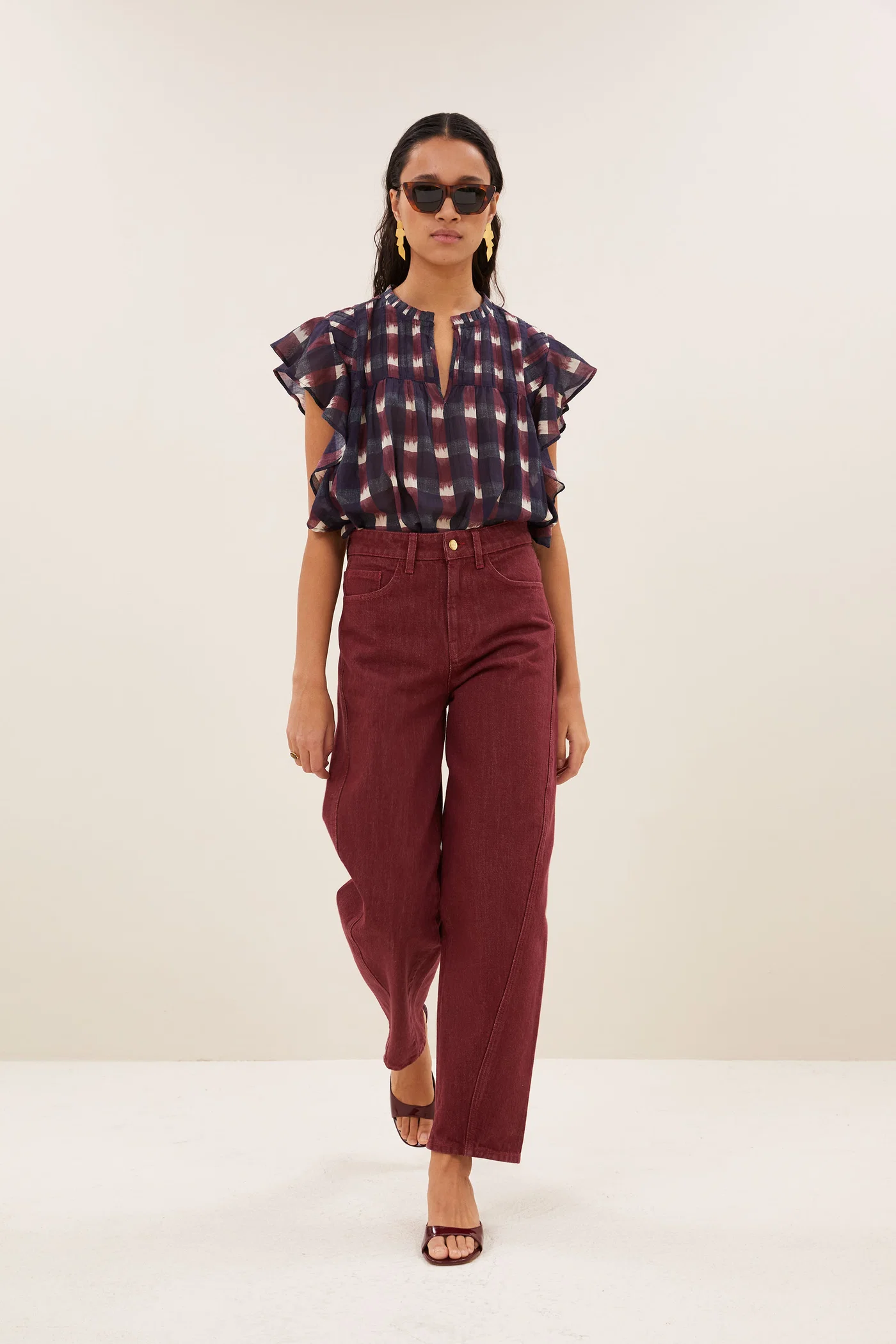 By-Bar W26 Begum wine jeans - Afbeelding 4