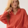 Summum W26 2s3528 Top v-neck lyocell blend goji berry - Afbeelding 4