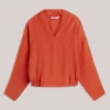 Summum W26 2s3528 Top v-neck lyocell blend goji berry - Afbeelding 2