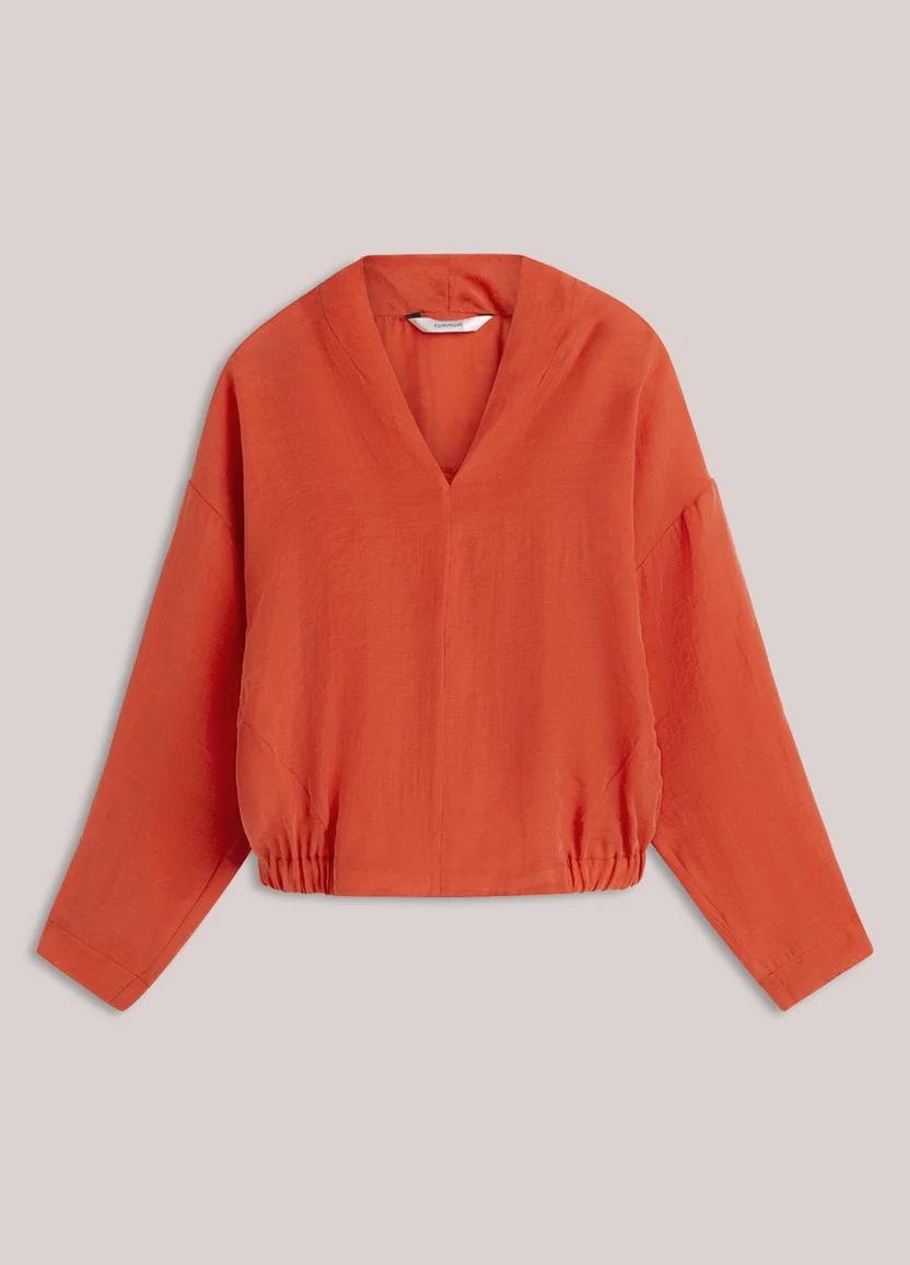 Summum W26 2s3528 Top v-neck lyocell blend goji berry - Afbeelding 2