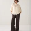 Summum W26 2s3586 Top fringe stripe ivory