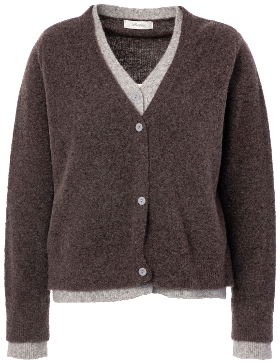 JcSophie W26 Pernille cardigan dark brown/grey